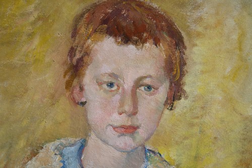 Arte antiguo siglo XIX pintura joven caballero retrato firmado óleo sobre lienzo - Imagen 20 de 24