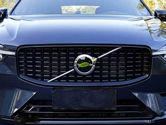 Parachoques delantero negro brillante marco de rejilla de malla central 1 pieza para Volvo XC60 2018-2021 Foto 3 de 4