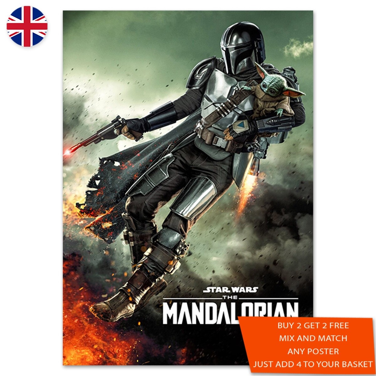 Star Wars The Mandalorian Season 3 Poster A4 A3 A2 A1 Maxi Wall