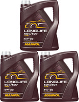 Mannol 7715 Longlife 504/507 5W-30 MotoröL 3X 5 = 15 Liter