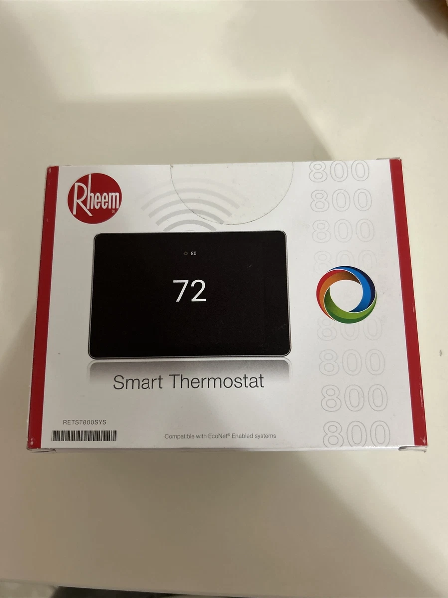 Rheem EcoNet 4.3u0026#034; LCD Smart Touch Thermostat, RETST800SYS | eBay