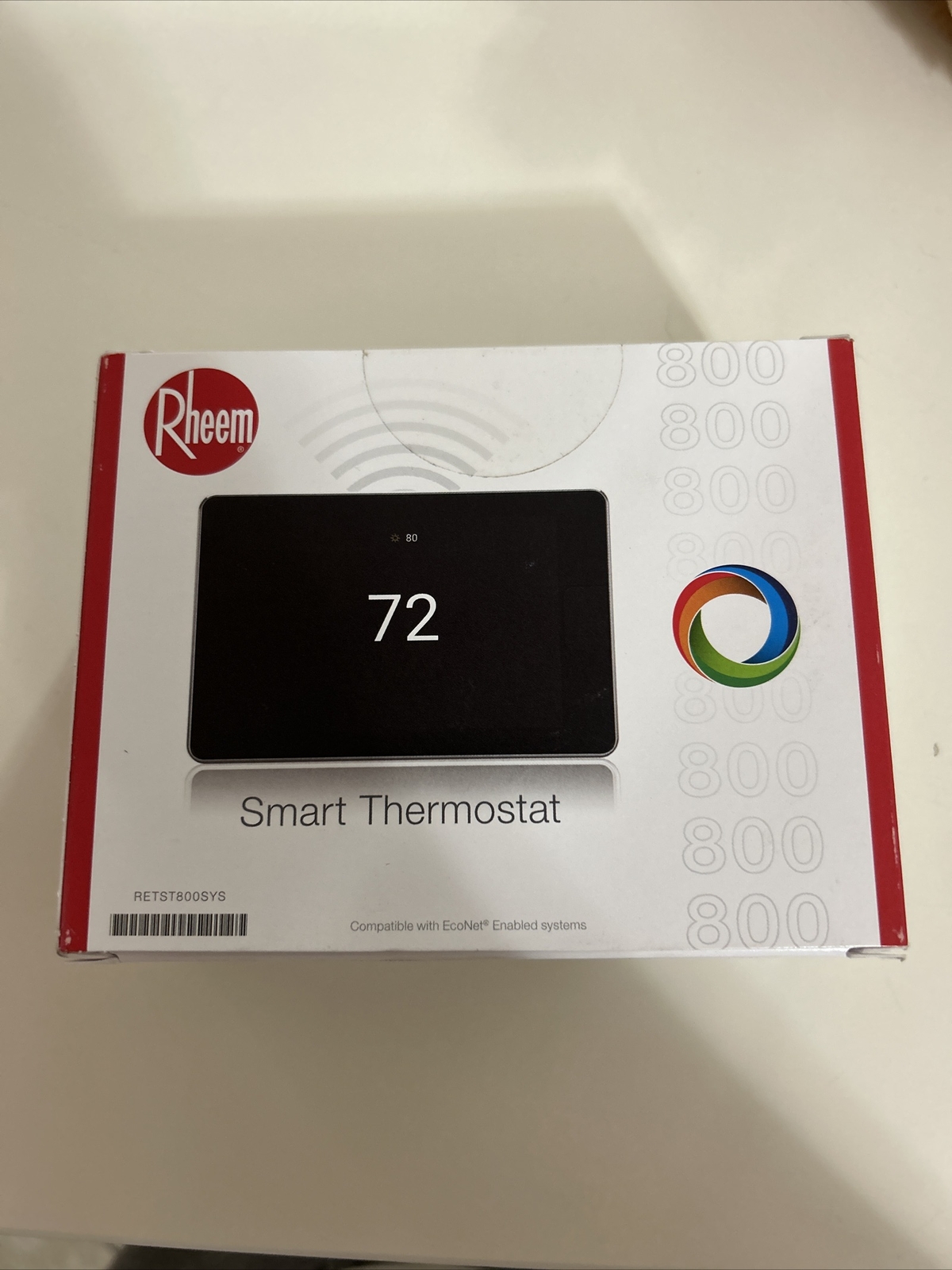 Rheem EcoNet 4.3u0026#034; LCD Smart Touch Thermostat, RETST800SYS | eBay