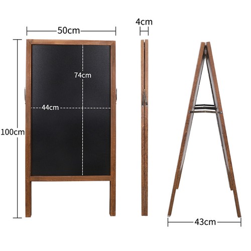 Large Sturdy 100x50CM Wooden A-Frame Chalkboard Wedding Sign Menu Sandwich Board - Picture 17 of 26