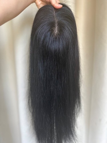 Virgin Human Hair Topper Toupee for Women,6.3"x6.3"Double Drawn Silk Top,12"~18" - Picture 5 of 17