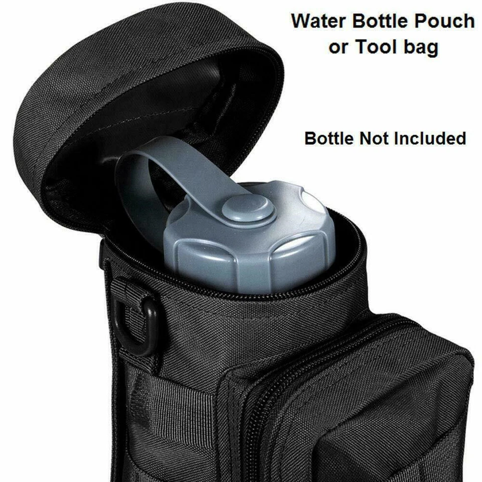 Bolsa táctica Molle con cremallera utilitaria para hervidor de agua bolsa para senderismo al aire libre Foto 4 de 4