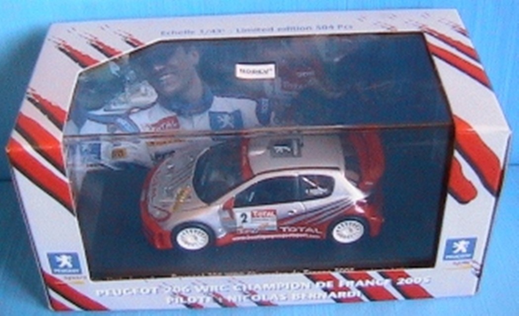 Peugeot 206 WRC Norev 1:43 : voiture de rallye miniature de collection d'exception