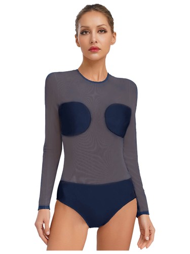 Camiseta de mujer Stadium Bodysuit manga larga Unitard ballet ropa de baile gimnasia - Imagen 42 de 50