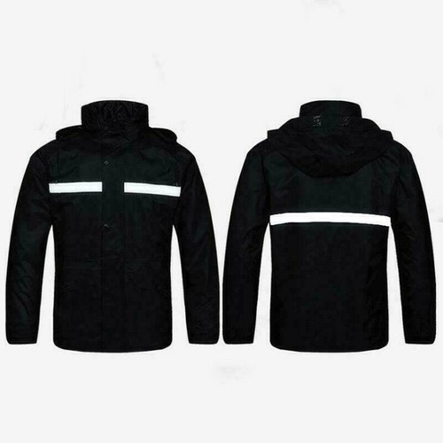 2PC Mens Waterproof Jacket Pants Zip Outdoor Motorcycle Rain Coat Windproof Suit - Picture 5 of 7