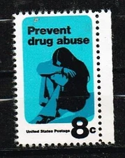 1971 Scott 1438 Prevent drug abuse, Young Woman Drug Addict; 8c Stamp MNH OG