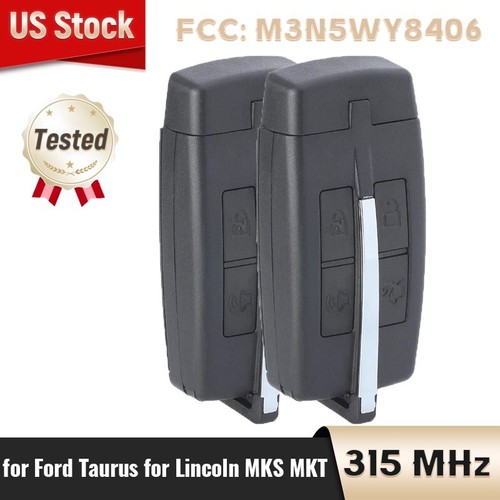 2 Remote Smart Key Fob for Ford Taurus for Lincoln MKS MKT 2009-2012 M3N5WY8406 - Foto 1 di 7