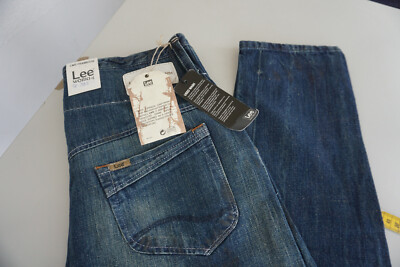 LEE Works of Denim Damen Jeans straight Hose 28/30 W28 L30 stonewashe Blau NEU.