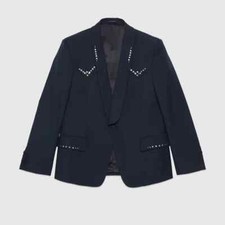 Gucci Wool twill jacket with crystal embroidery - BNWT