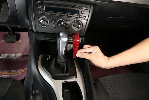 Real Carbon fiber Gear Shift Knob Trim For BMW X1 13-15 1/3 Series E90/92/93/87 - Picture 4 of 9