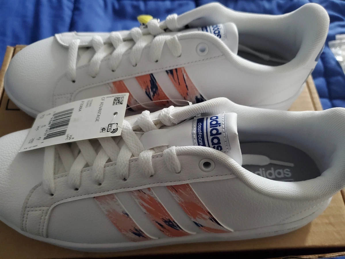 Adidas Womens Cloudfoam Advantage Ortholite White Tennis Shoes Size 8.5 |  eBay