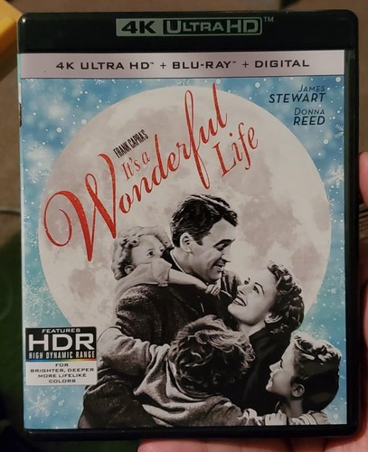 ITS A WONDERFUL LIFE 1946 4K UHD + BLU-RAY + SLIPCOVER CHRISTMAS CLASSIC OOP - Picture 6 of 8
