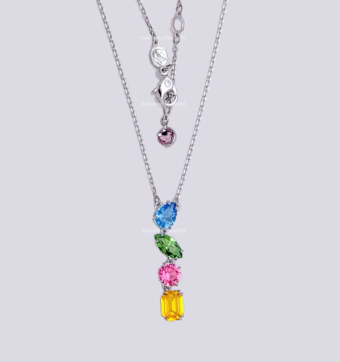 New 100% Authentic SWAROVSKI Colorful Crystals Gema Y Pendant Necklace  5692421
