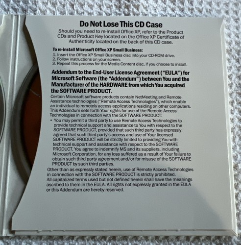 Microsoft Office CP Small Business, 2 Discs Used - Photo 5/7
