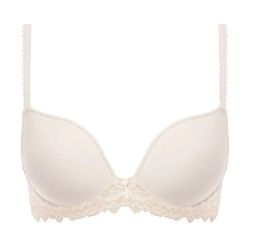 Wacoal Lace Essentiel Bra Size 34DD Cream Powder Padded Plunge Contour 136004 - Picture 9 of 12