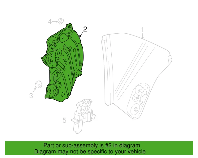 Regulador de ventana cuarto trasero derecho pasajero Motorcraft WLR-232 genuino Foto 4 de 4