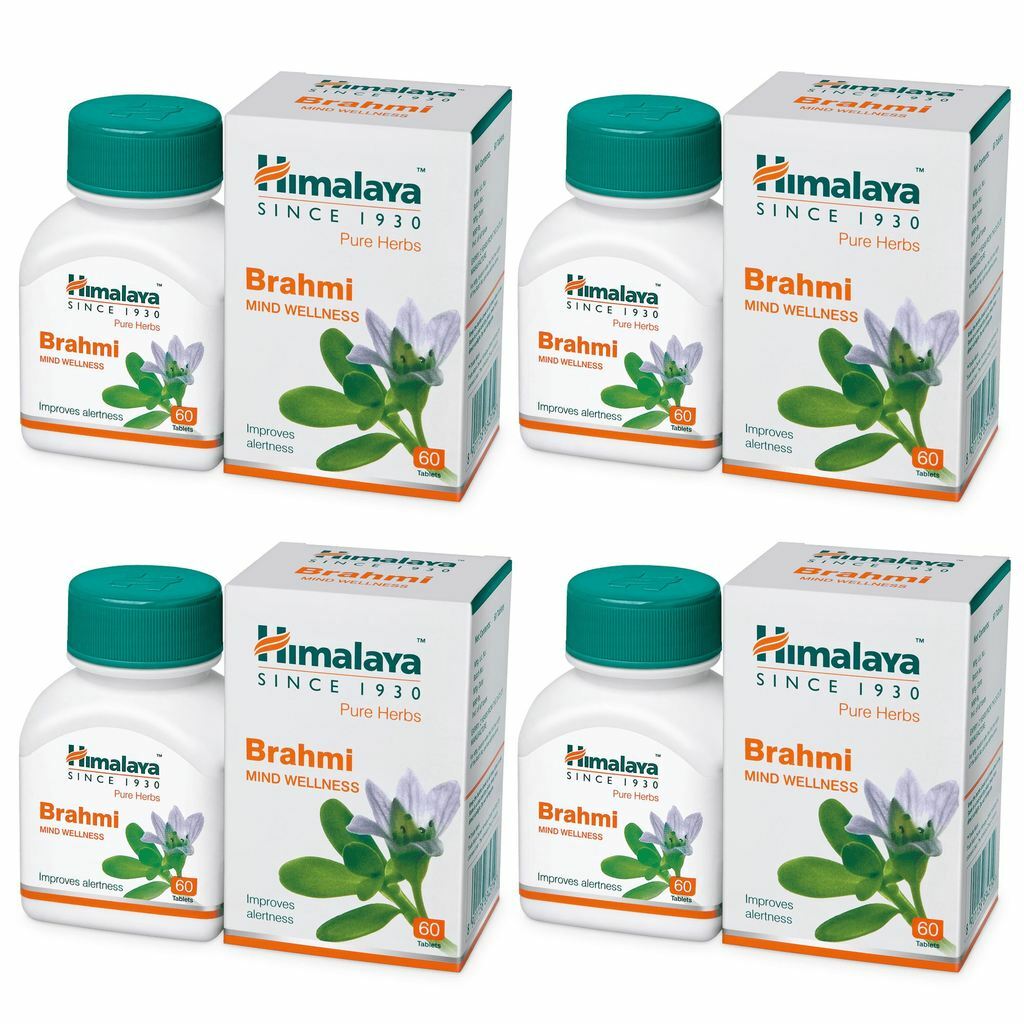 4 Packs X Himalaya BRAHMI 60 Tablets | Free Shipping