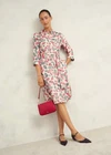 Hobbs Francis Shirt Dress Fan Print Belted UK 10 RRP £149