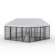 Large Dog Kennel Outdoor Pet Pens Dogs Run Enclosure Animal Hutch Metal Coop