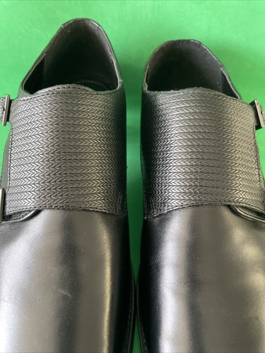 RED TAPE, scarpe formali uomo pelle nera stile monaco, taglia 9, ottime condizioni - Foto 2 di 8