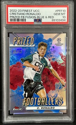 2022-23 Topps Finest UCC Sporting Cristiano Ronaldo Blue Red