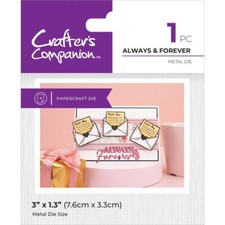 Crafters Companion Love Is In The Air Metal Die Always  Forever