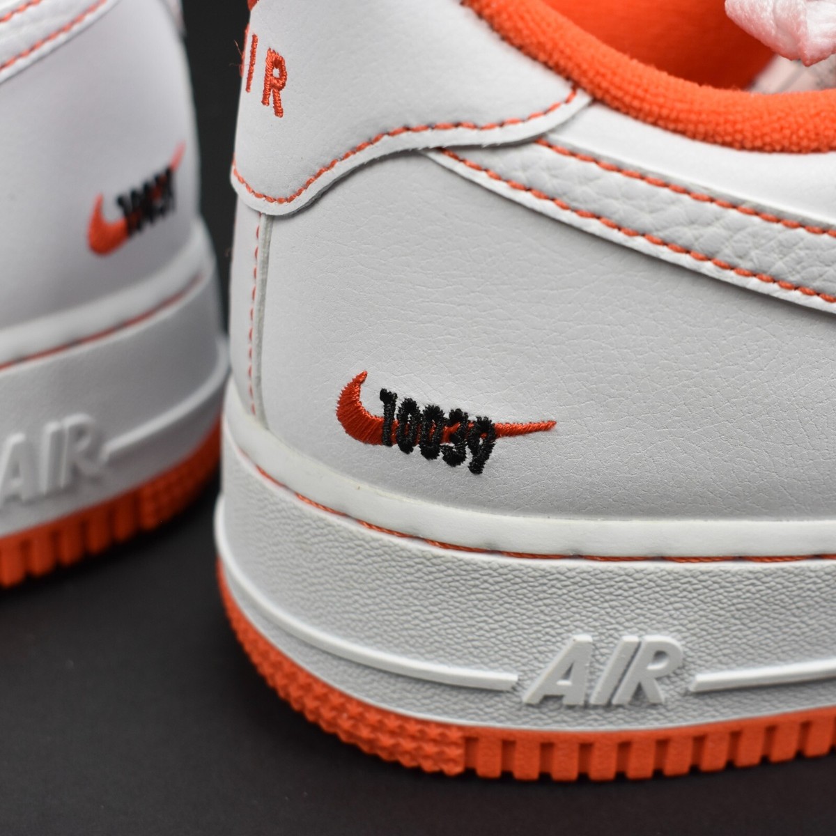 NWT Nike Air Force 1 07 LV8 EMB Rucker Park Kobe White Orange Mens