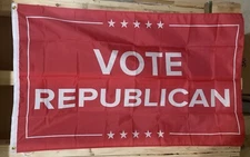 Vote Republican Flag FREE SHIP Save America Red Trump Desantis USA Sign 3x5’