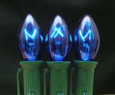 7 Watt C7 Transparent Outdoor Patio Party Christmas Novelty Replacement Bulbs...