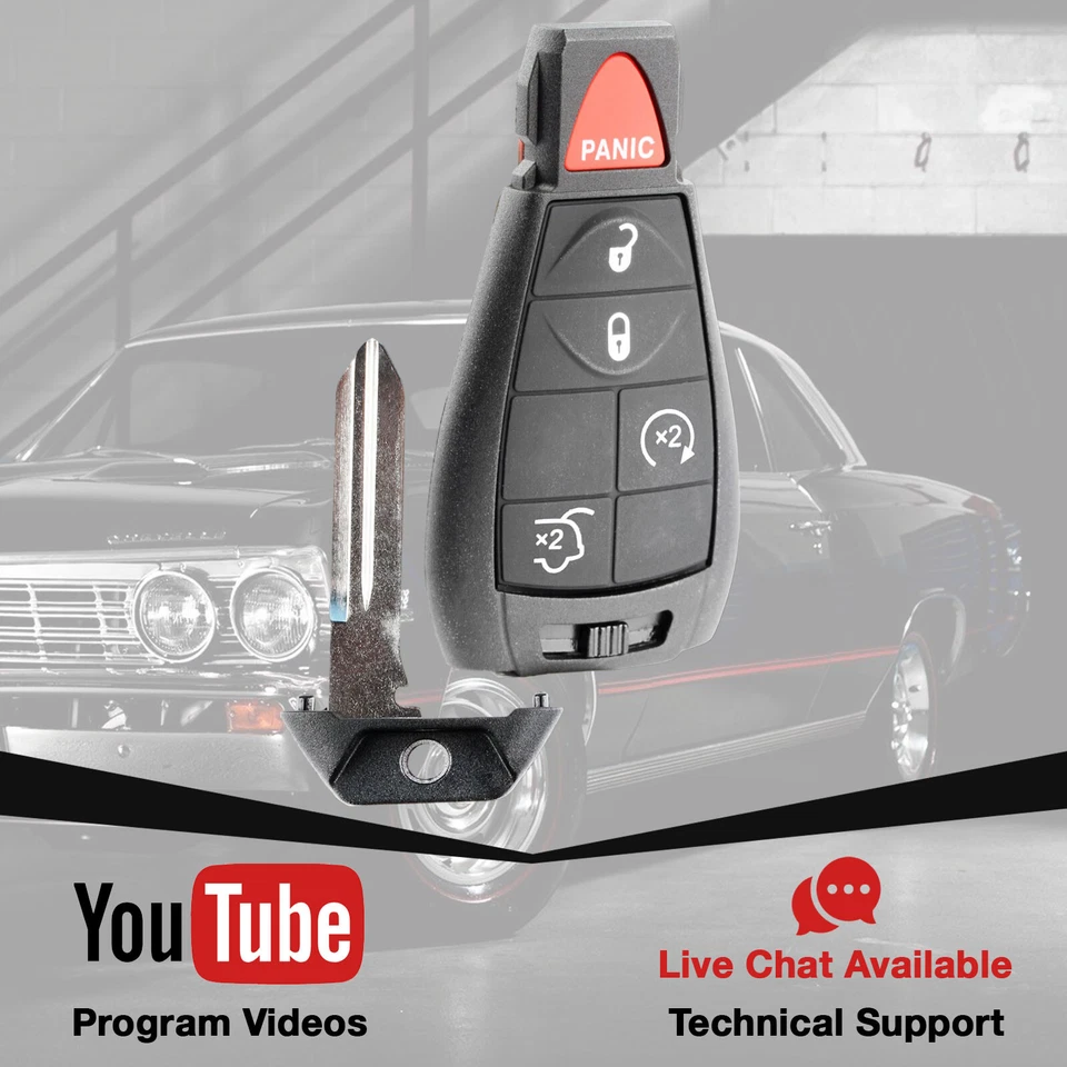 2 Keyless Entry Remote Car Key Fob for 2008 2009 2010 Jeep Commander IYZ-C01C Foto 3 de 4