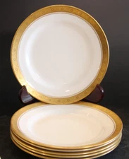 Spode Mandarin Gold 6 Salad Plates 8"