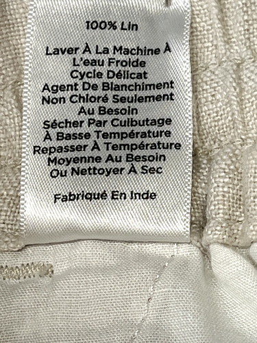 Pantalones de mujer talla 12 de TALBOTS color natural 100 % lino - Imagen 7 de 9