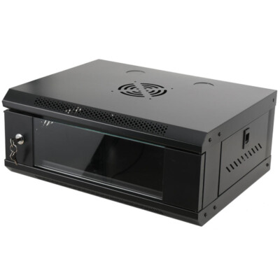 4U 22'' Wall Mount Network Server Cabinet Enclosure Rack w/ Locking Lock & 2 Keys