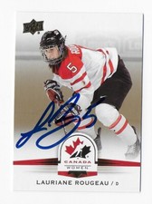 2014 UPPER DECK CANADA GOLD LAURIANE ROUGEAU AUTOGRAPHED SIGNED HOCKEY CARD RC