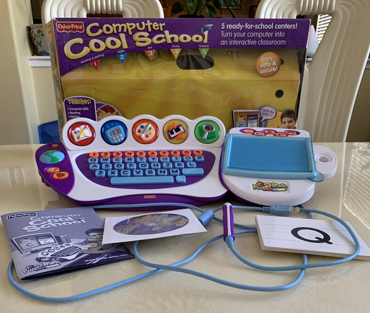 Fisher Price Computer Cool School Interactive Classroom Unit Instructions CD