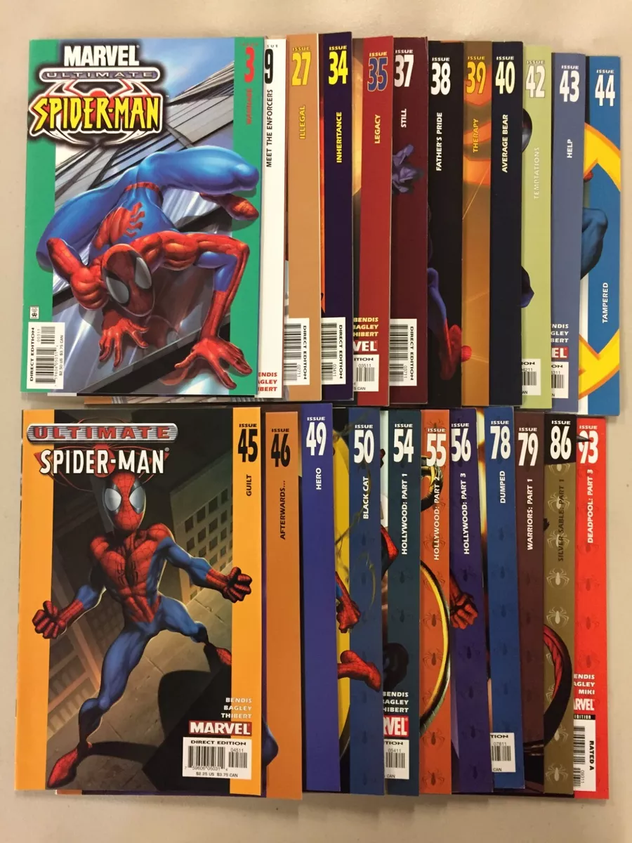 Ultimate Spider-man #3,9,27,34,35,37-40,42-46,49,50,54-56,78,79,86,93 F/VF