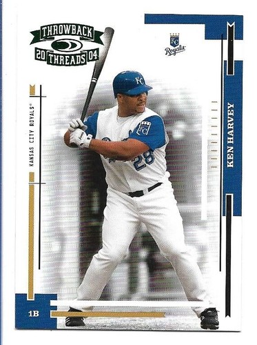 Ken Harvey 2004 Throwback Threads Green Proof #94 #04/25 Kansas City Royals - 第 1/2 張圖片