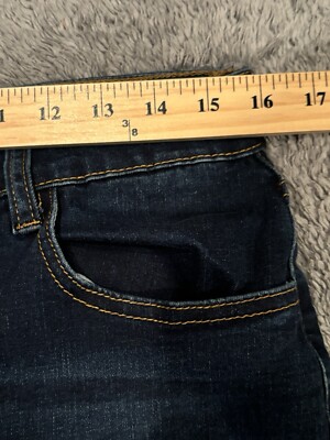 KanCan Jeans Womens 13/30 Logo Button Fly Stretch Fringe