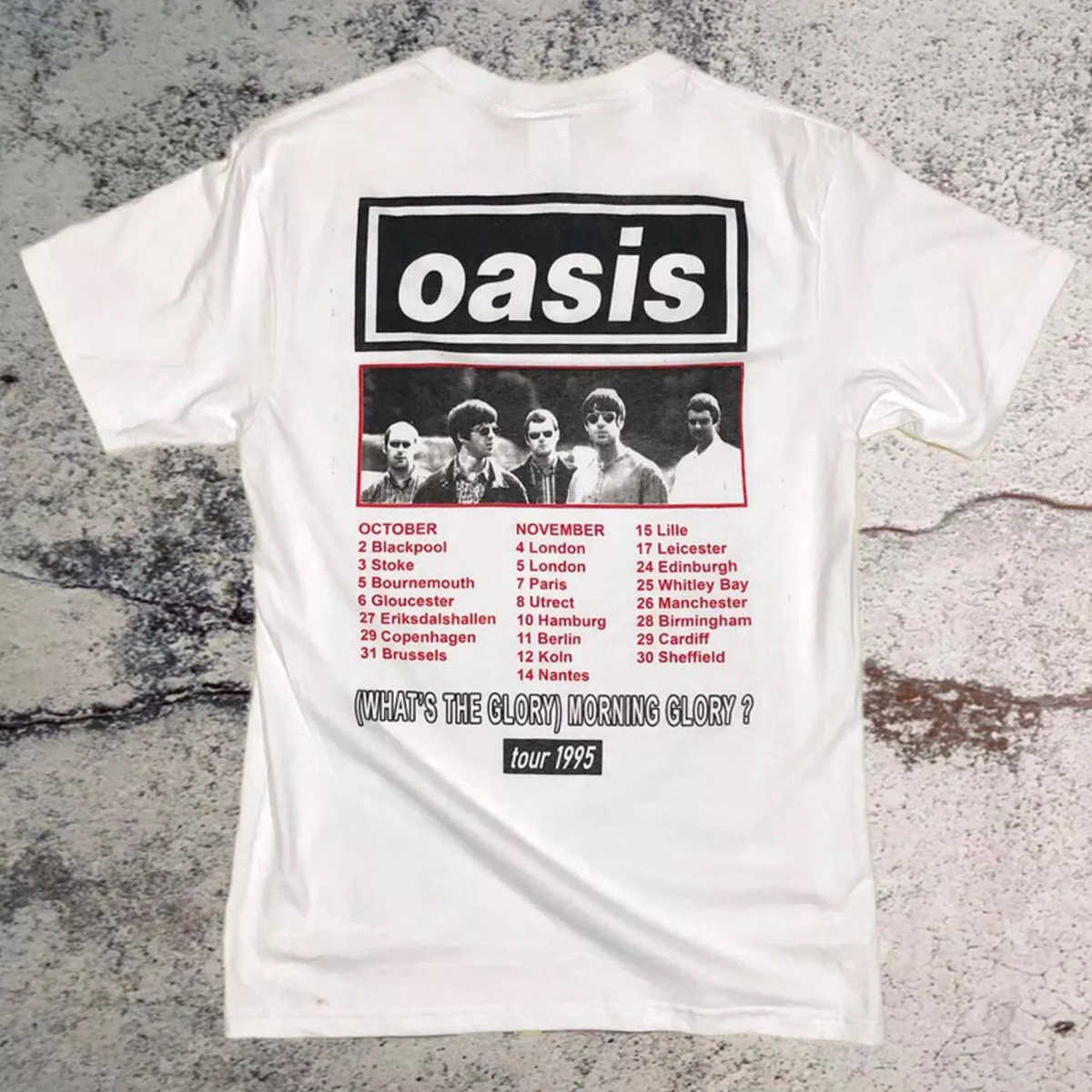 Oasis tour 1995 what's the Glory Morning Glory T-Shirt | eBay