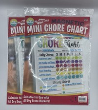 Lot of 2 Magnetic Chore Charts Weekly Visual Schedule for Kids Dry Erase