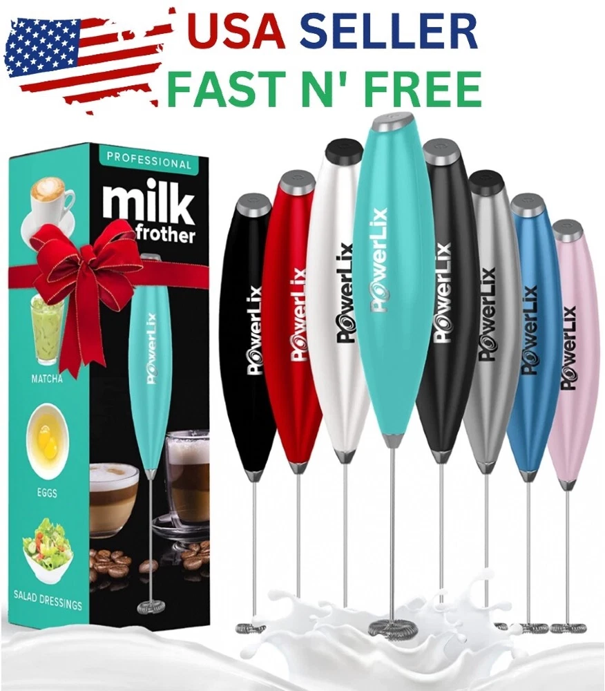 Milk Frother No-Stand Handheld Battery Operated Electric Foam Maker Stainless