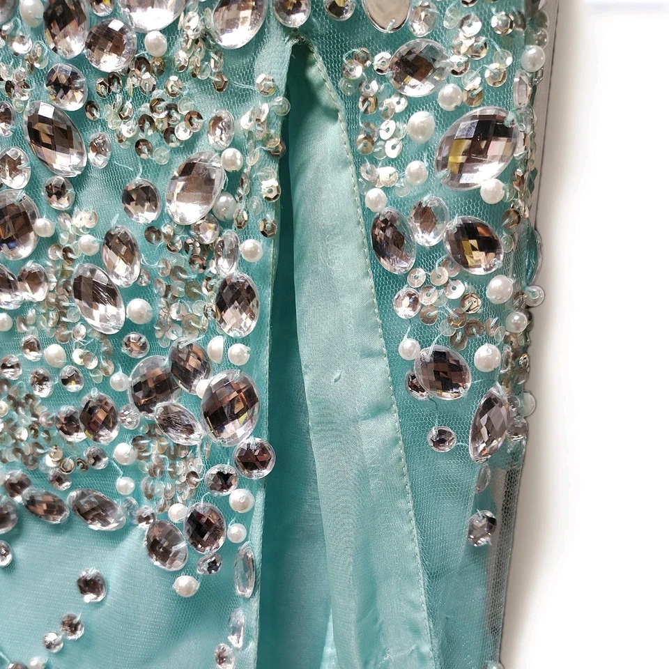 Jovani Elegant Prom Formal Sequined Sleeveless Strapless Gown  Size 2 Vintage - Image 4 of 4