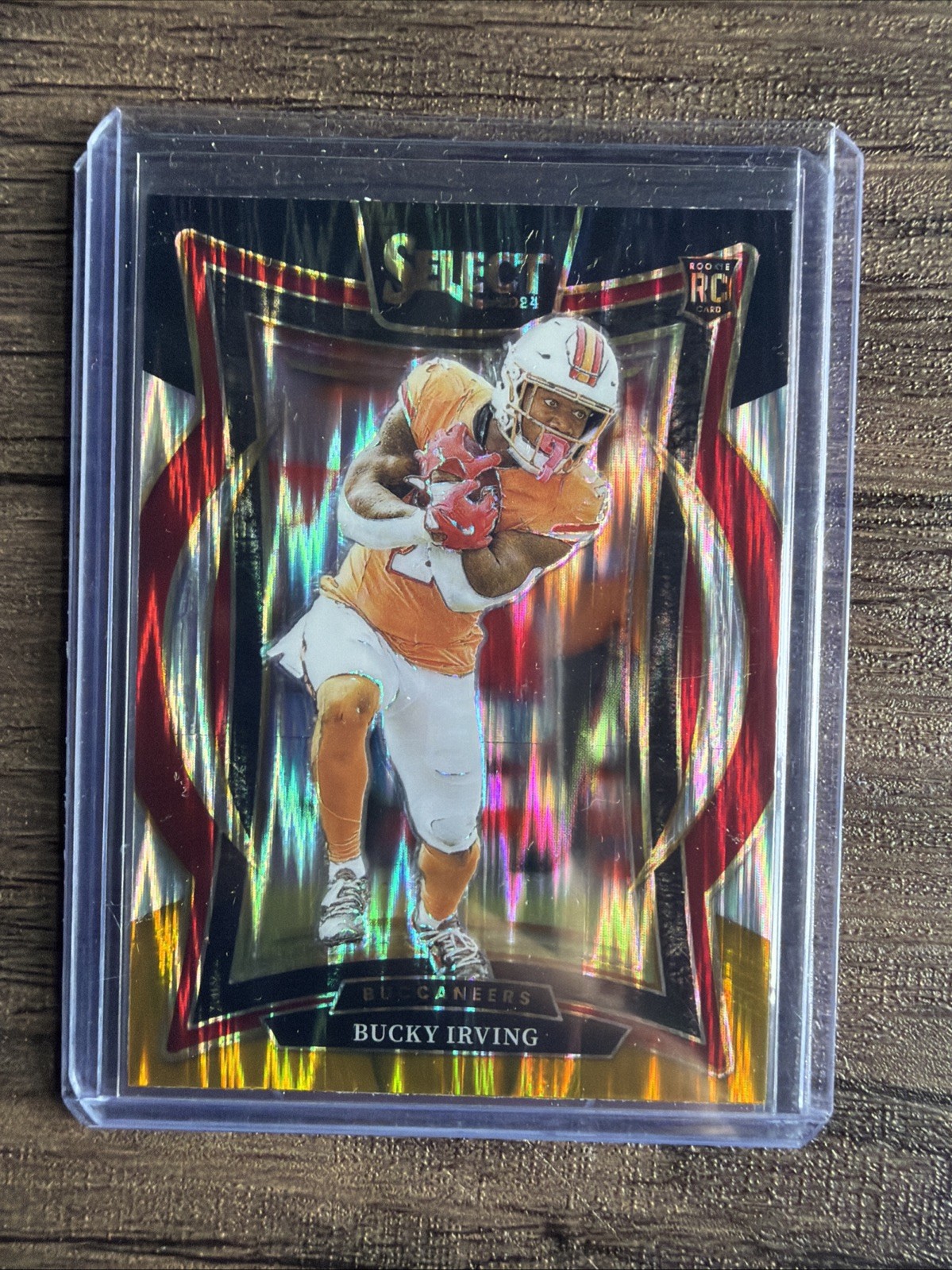 2024 Panini Select - Concourse Bucky Irving #4 Black & Gold Shock Prizm (RC)