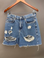 Forever 21 Womens Blue Denim Distressed Jean Shorts Size 27