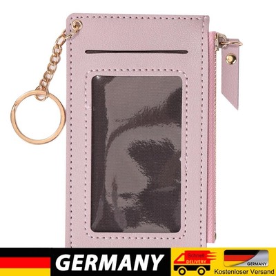 Women Wallet Short PU Coin Purse Fashion Slim Multi-Card Holder (Purple)
