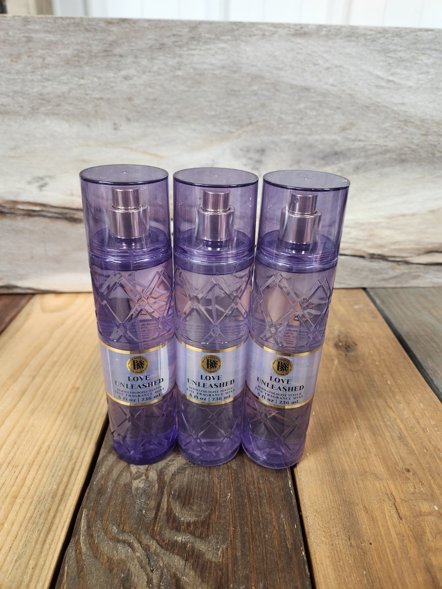 3PK Bath & Body Works Love Unleashed Fragrance Body Mist Spray 8oz