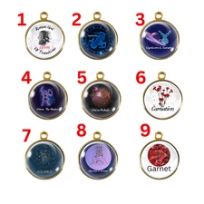 January Charms – Zodiac, Constellations, Garnet Birthstone, Carnation, Mythology